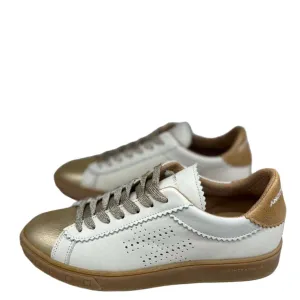 Another Trend  White and Gold Trainer |A039M574