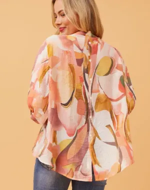 Belina Top - Multi Coral