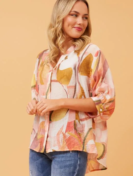 Belina Top - Multi Coral