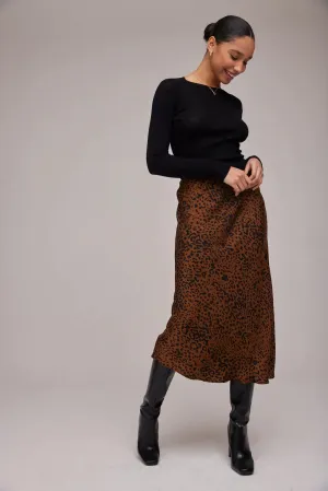 Bias Midi Gold Spots Skirt