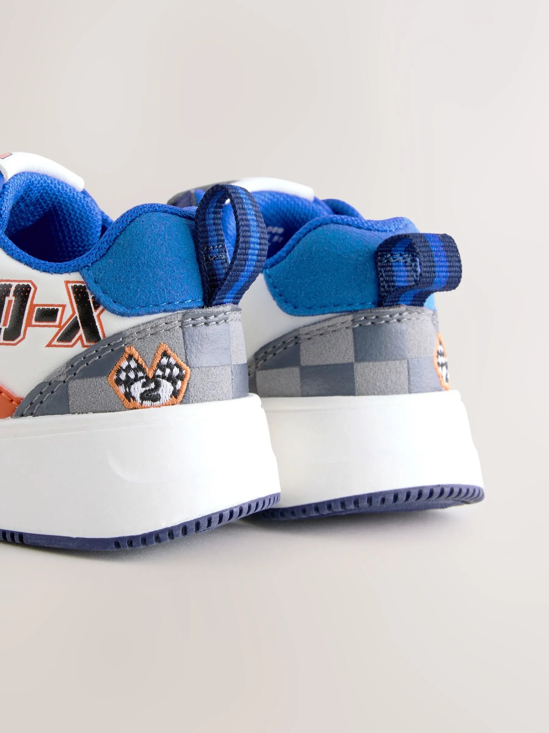Blue Racing Standard Fit (F) Touch Fastening Two Strap Trainers