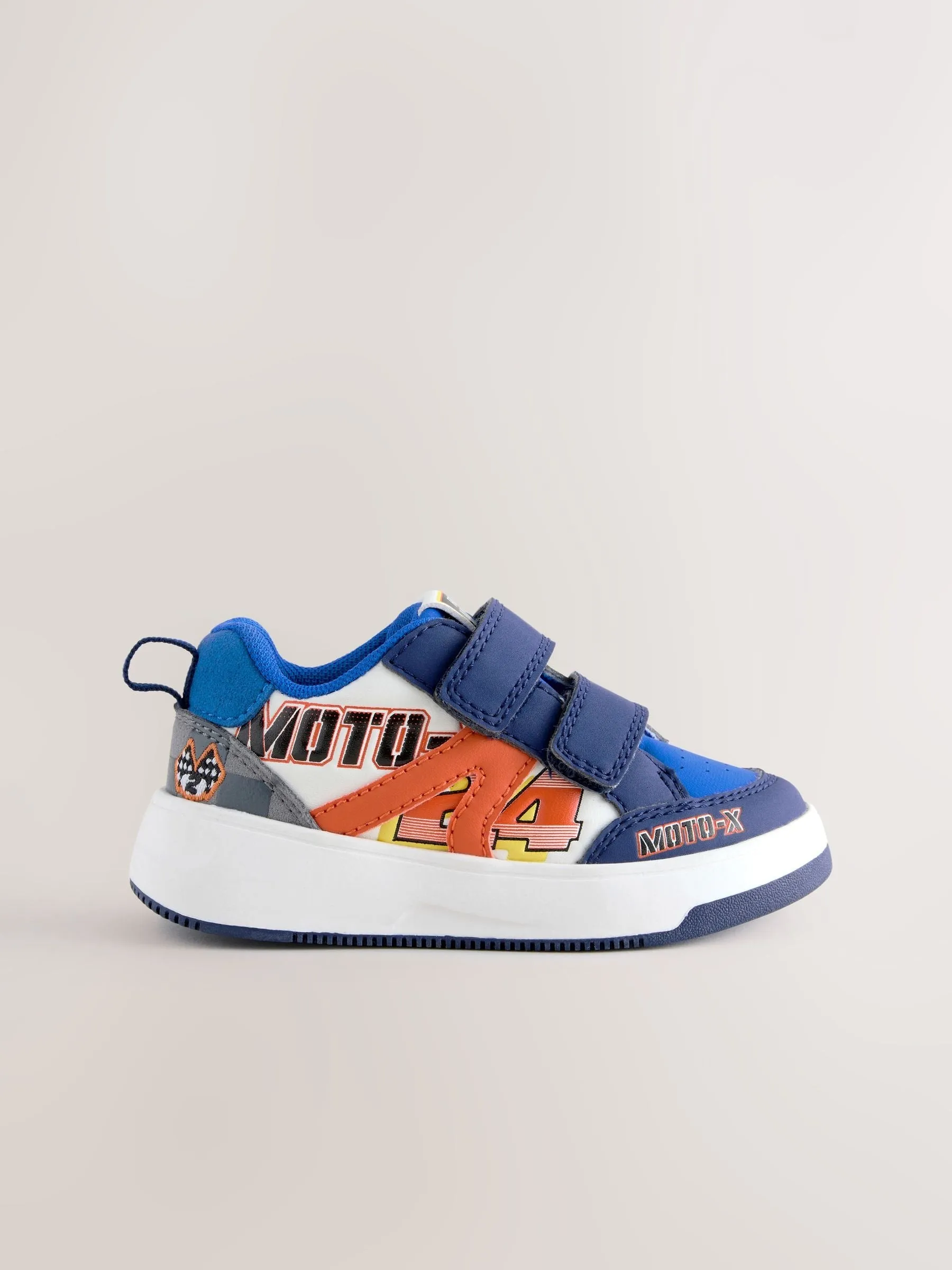 Blue Racing Standard Fit (F) Touch Fastening Two Strap Trainers
