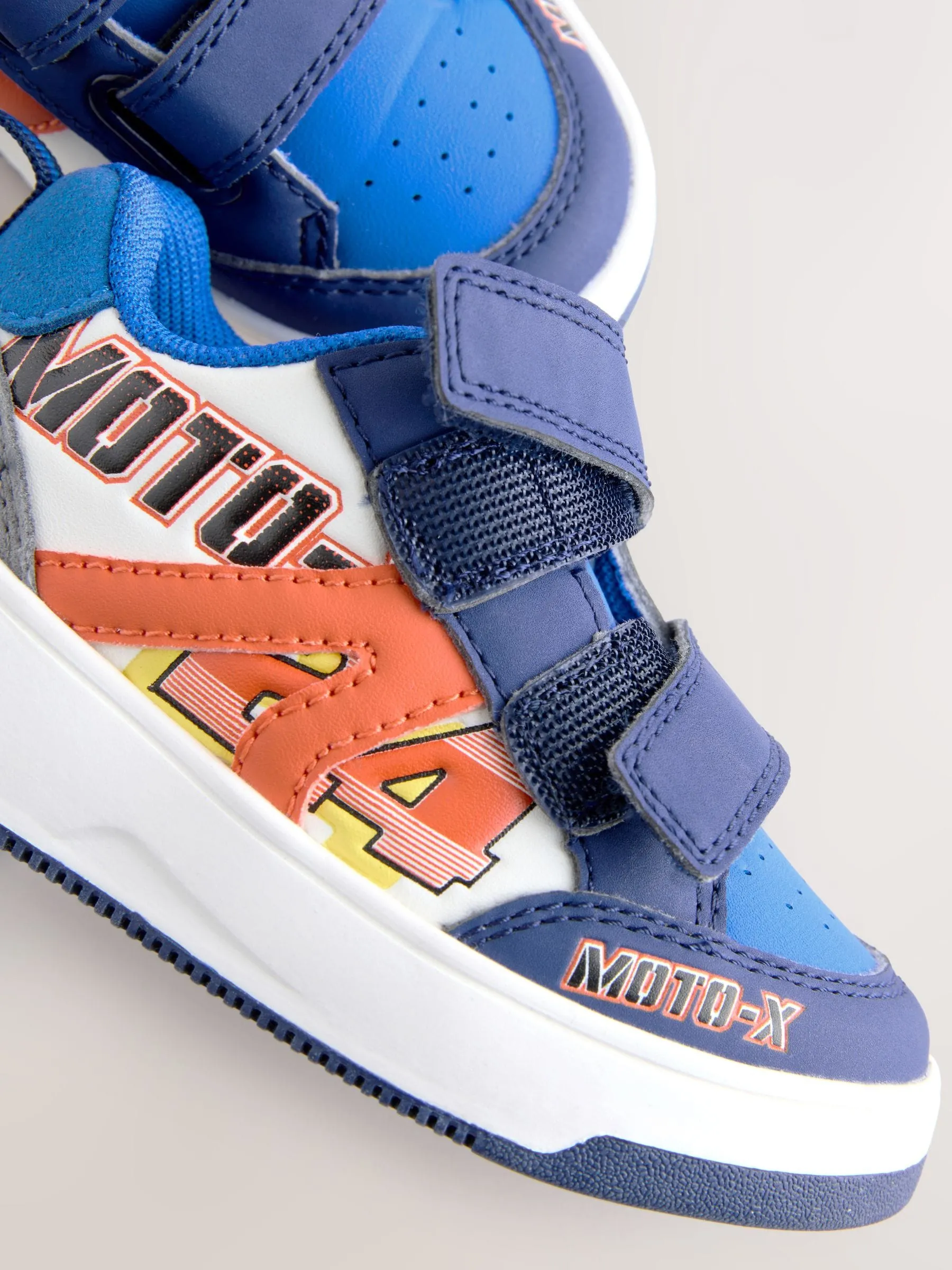 Blue Racing Standard Fit (F) Touch Fastening Two Strap Trainers