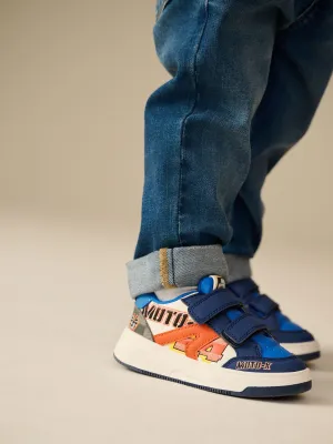 Blue Racing Standard Fit (F) Touch Fastening Two Strap Trainers