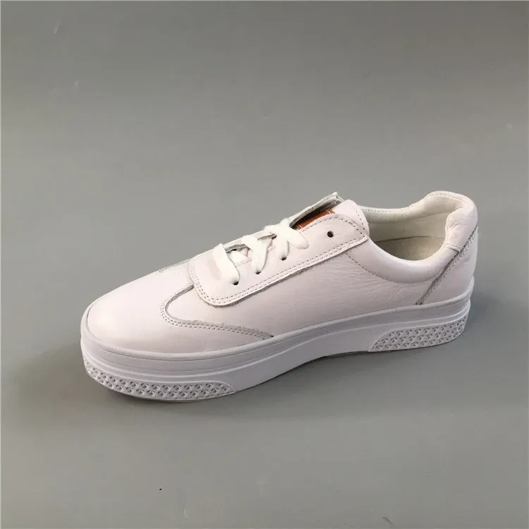 BOOPDO DESIGN WHITE LEATHER CHUNKY TRAINERS