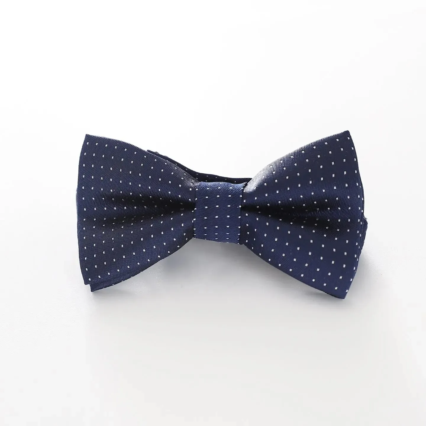 Boys' Patterned Bowtie - Navy and White Spot