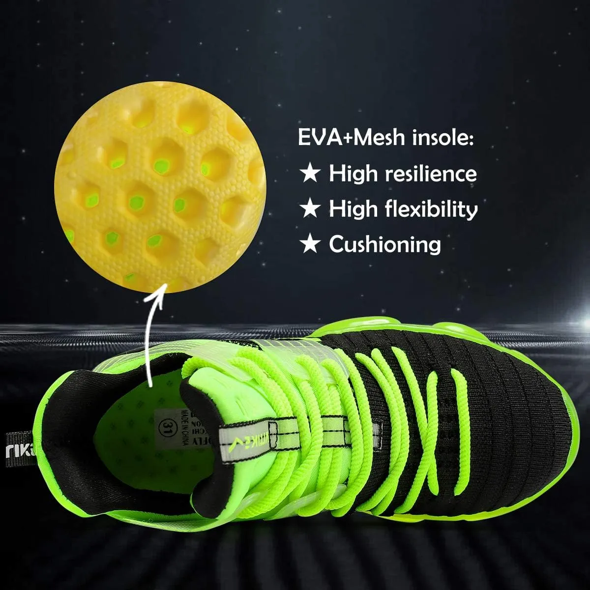 Boys Running Shoes Kids Sneakers Girls Athletic Tennis Shoe Breathable Lightweight Slip on Sports Knit Sock Sneaker High-top