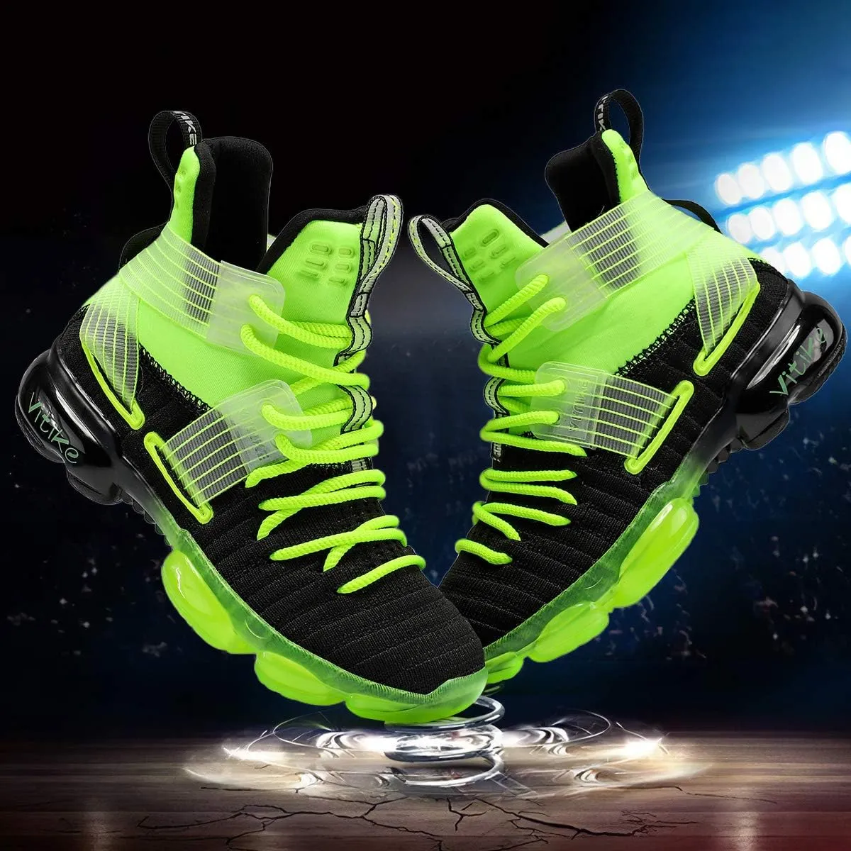 Boys Running Shoes Kids Sneakers Girls Athletic Tennis Shoe Breathable Lightweight Slip on Sports Knit Sock Sneaker High-top
