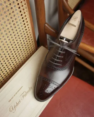 Brown Leather Emrys Toe Cap Oxfords - Formal Shoes