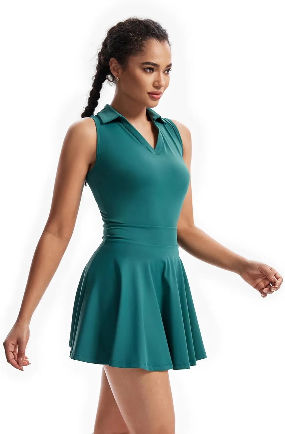 Cute Golf Tennis Dress Workout Athletic Dresses for Women with Shorts Pockets 2 Piece Sets Outfits Summer Clothes