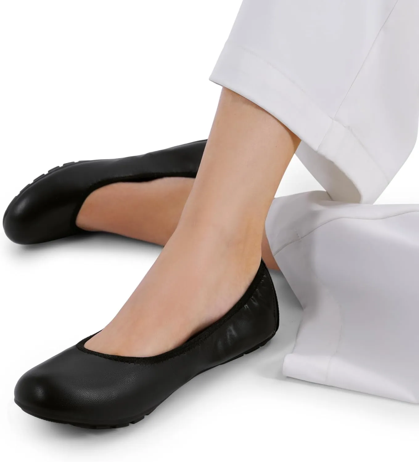 DREAM PAIRS Womens Ballet Flats Foldable Round Toe Dressy Comfortable Slip On Dress Shoes