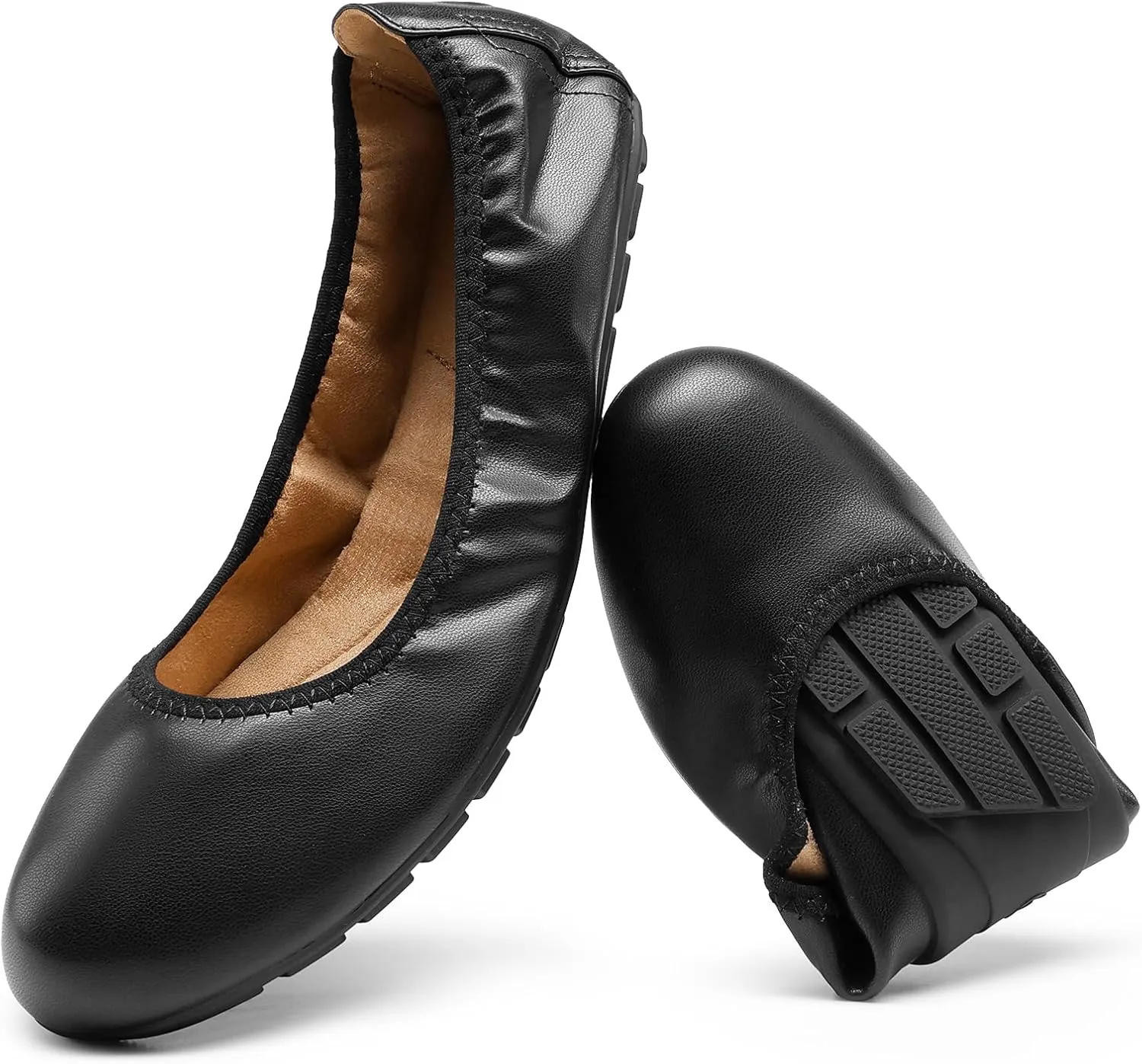 DREAM PAIRS Womens Ballet Flats Foldable Round Toe Dressy Comfortable Slip On Dress Shoes