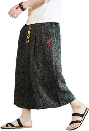 Embroidery Harem Pants Casual Spring Summer Men Baggy Trousers Streetwear Sweatpants Male Loose s15 Black XL