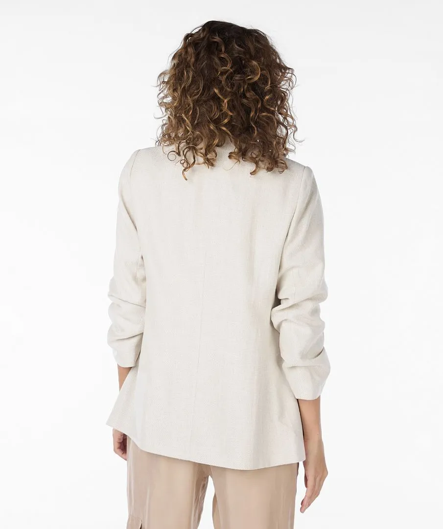 Final Sale Sina Sand Blazer Linen Look - EsQualo SP2410008