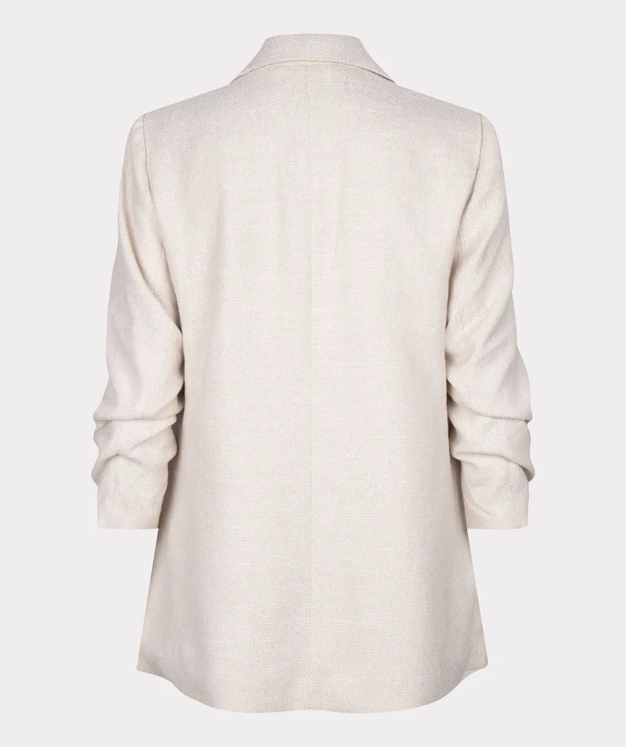 Final Sale Sina Sand Blazer Linen Look - EsQualo SP2410008