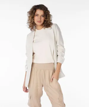 Final Sale Sina Sand Blazer Linen Look - EsQualo SP2410008