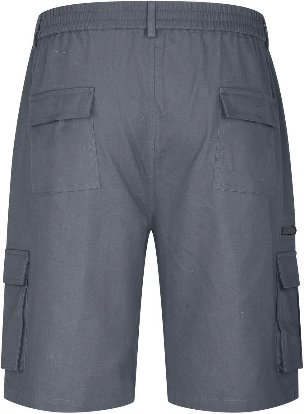 Finelylove Cargo Shorts for Men Relaxed Stretch Waist Outdoor Work Shorts Casual Summer Hiking Tactical Pants with Zip Pocket