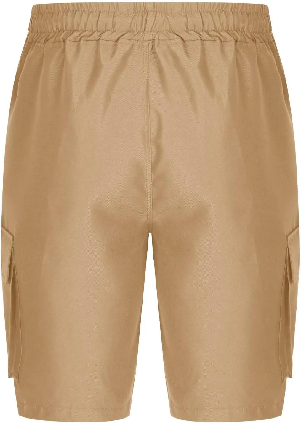 Finelylove Mens Cargo Shorts Relaxed Fit Elastic Waist Summer Casual Hiking Work Shorts Lightweight Straight Joggers Pants