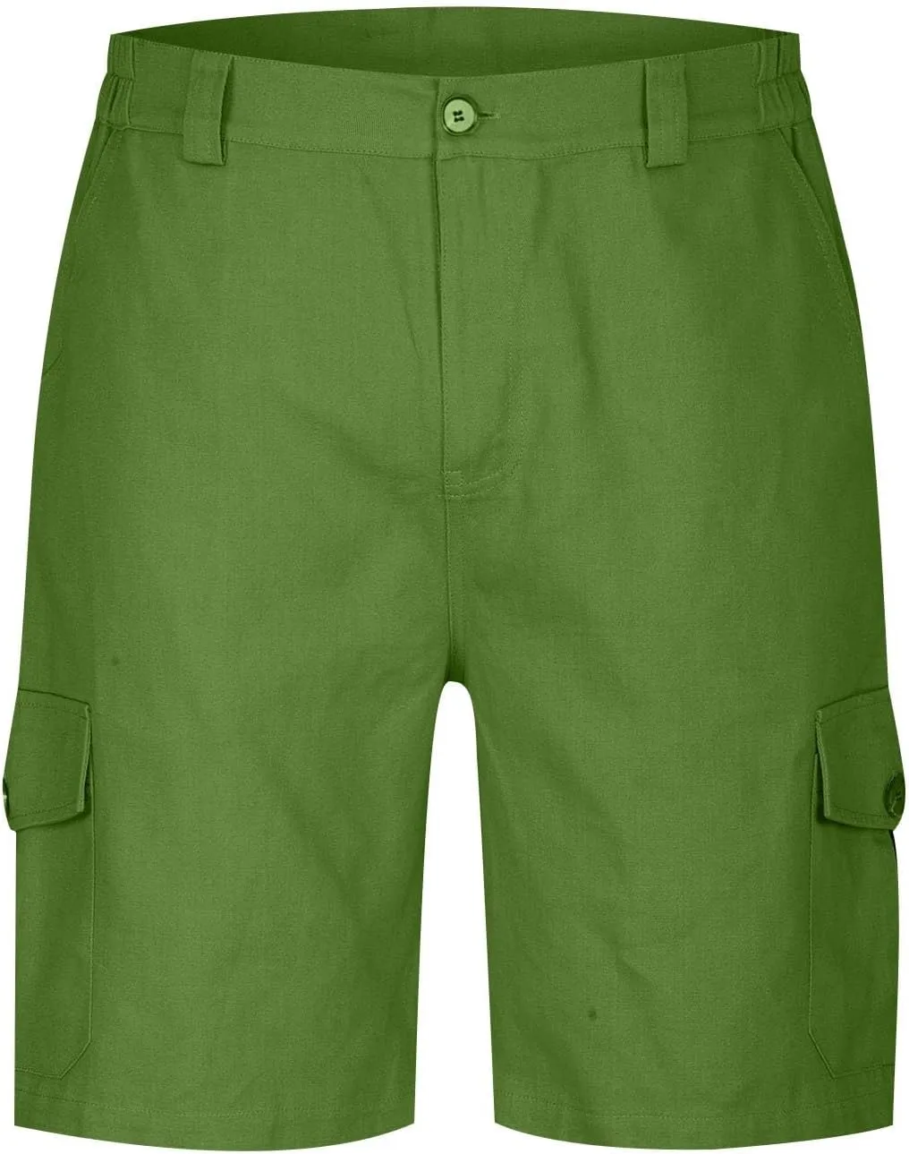 Finelylove Men's Cargo Work Shorts Summer Casual Lightweight Elastic Waist Hiking Golf Bermuda Shorts Outdoor Short Pants