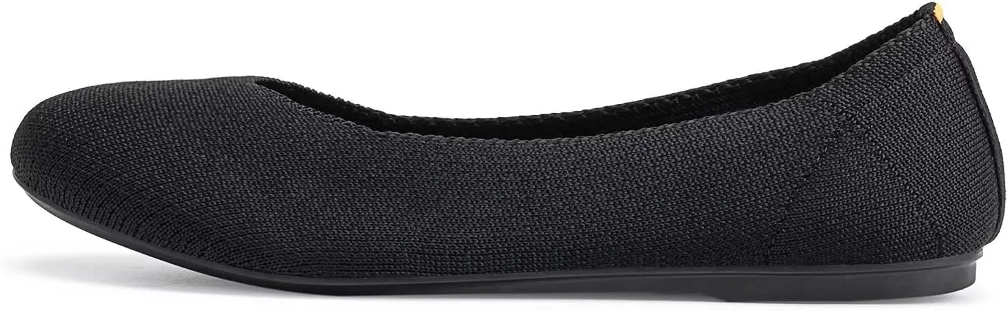 Frank Mully Womens Ballet Flat Shoes Knit Dress Shoes Round Toe Slip On Ballerina Walking Flats Shoes for Woman Low Wedge Comfort Soft