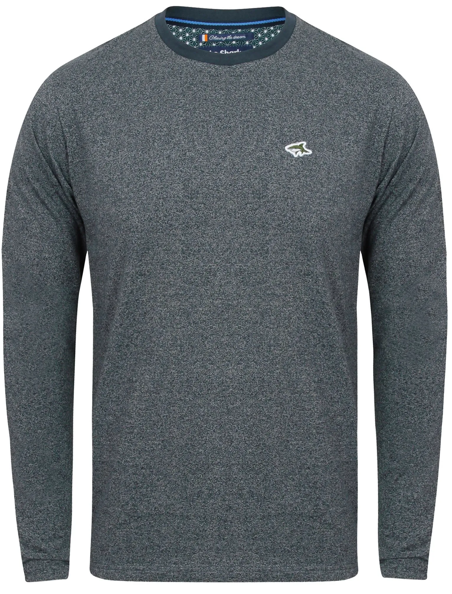 Highgate Long Sleeve Top in Navy Fleck - Le Shark