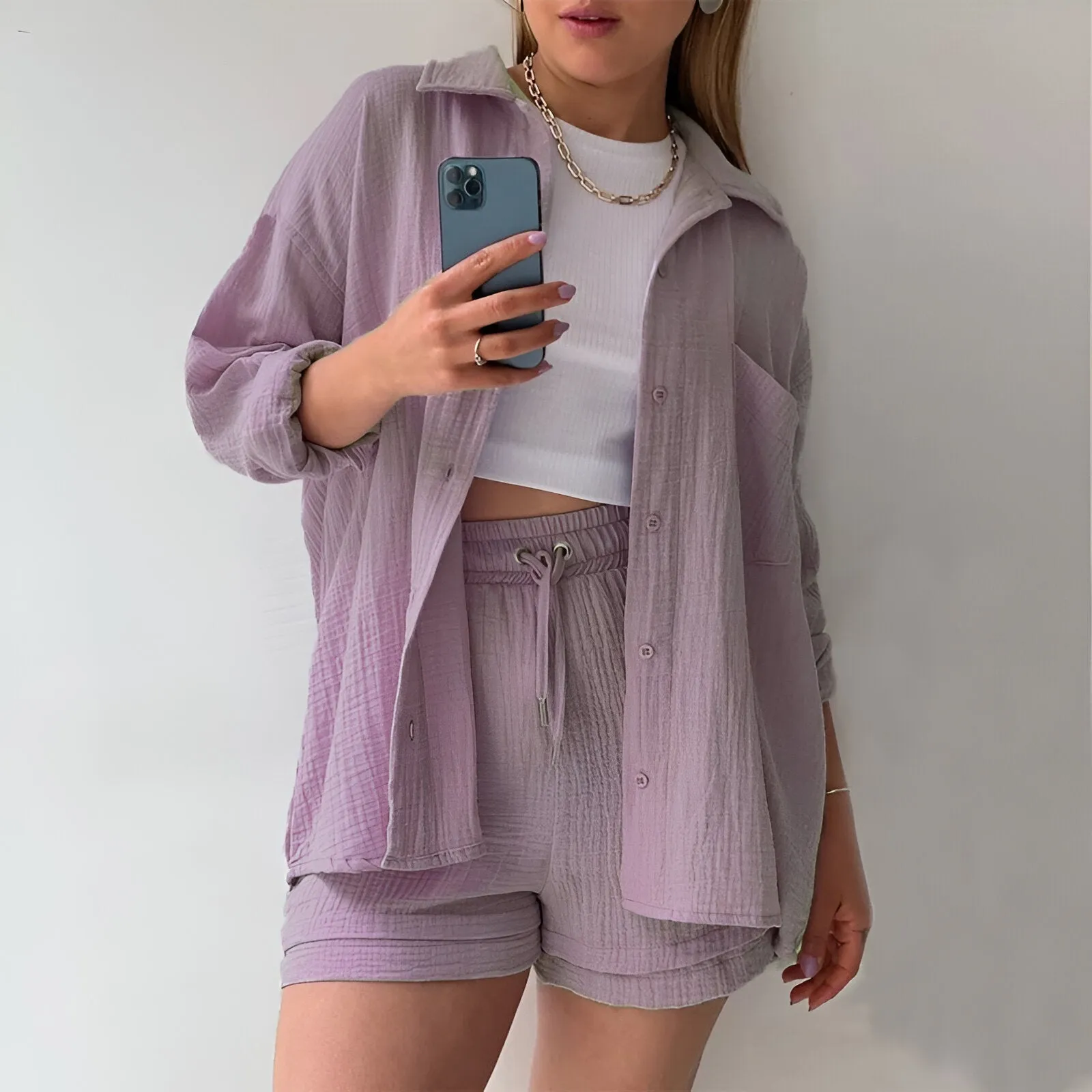 Ivyshape | Casual Cotton Lounge Set