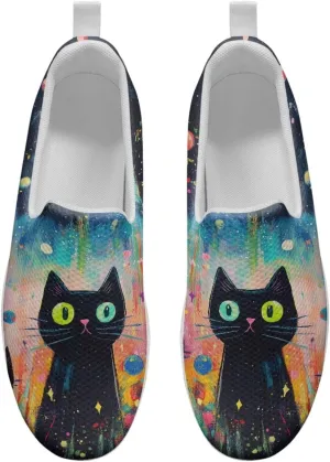 Jeiento Womens Platform Fashion Sneakers with Rocker Bottom Low Top Tennis Shoes Slip-On Walking Sneaker Work,Athletic,Casual Footwear