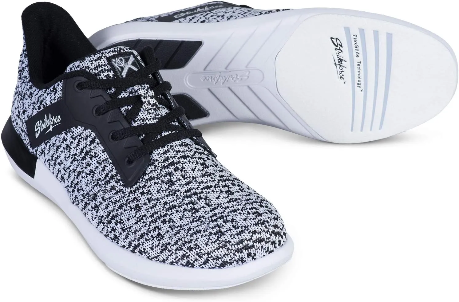 KR Strikeforce Lux Black/White Womens Athletic Bowling Shoe