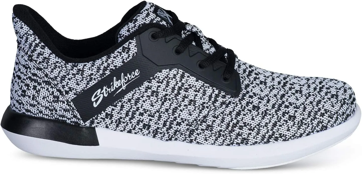KR Strikeforce Lux Black/White Womens Athletic Bowling Shoe