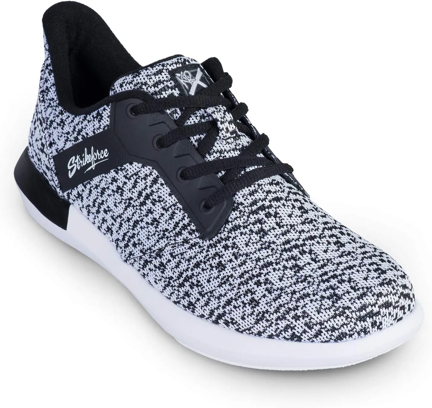 KR Strikeforce Lux Black/White Womens Athletic Bowling Shoe
