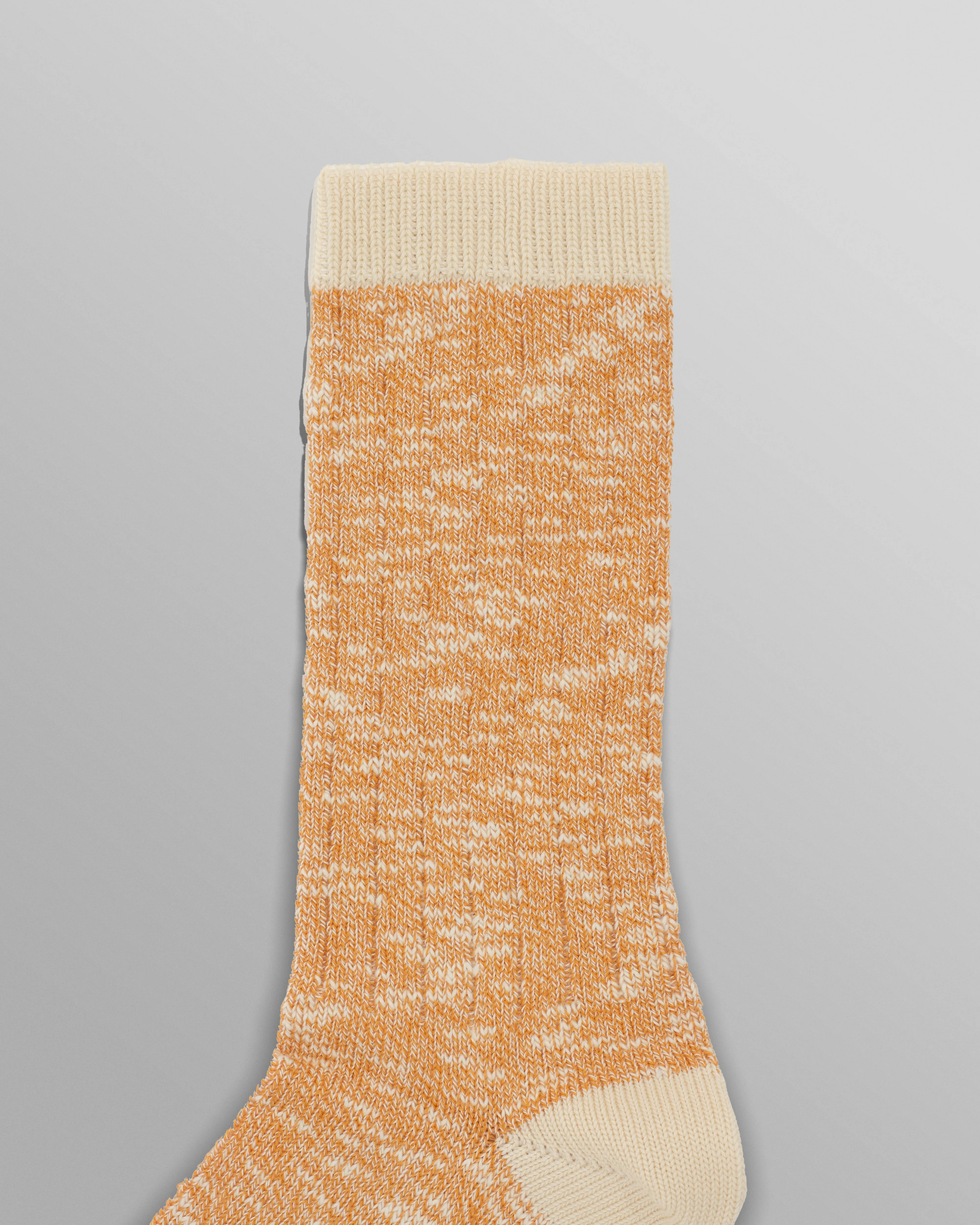Land - Orange Slub Cotton Socks