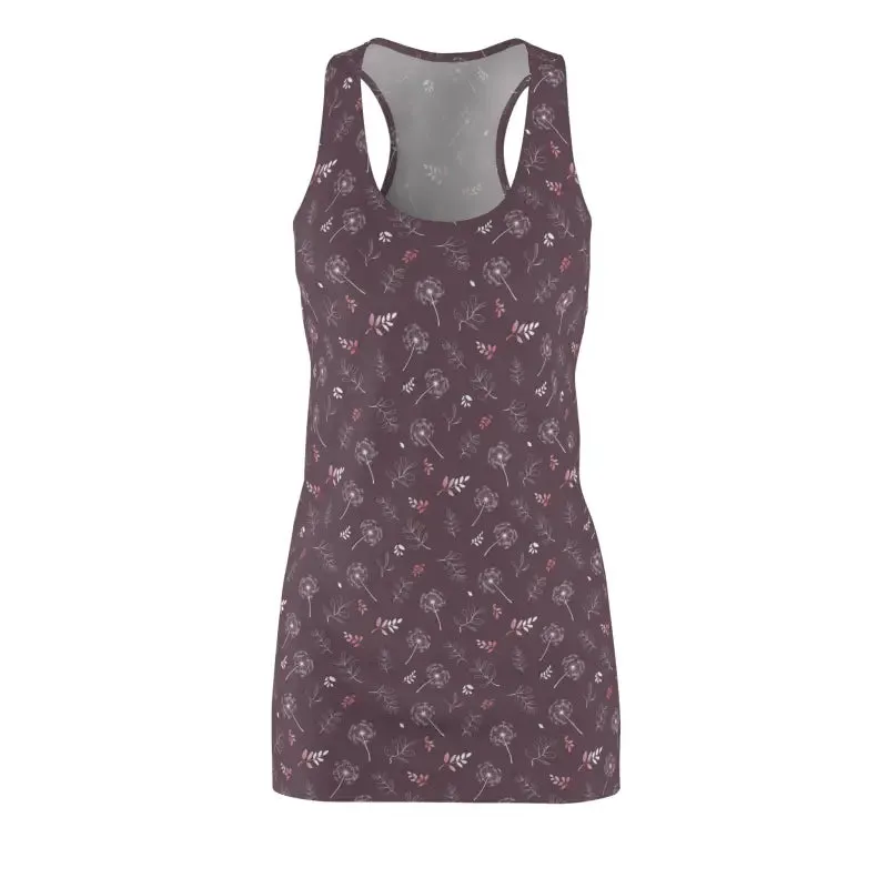 Mauve Womens Racerback Dress Whimsy in Every Stitch