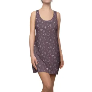 Mauve Womens Racerback Dress Whimsy in Every Stitch