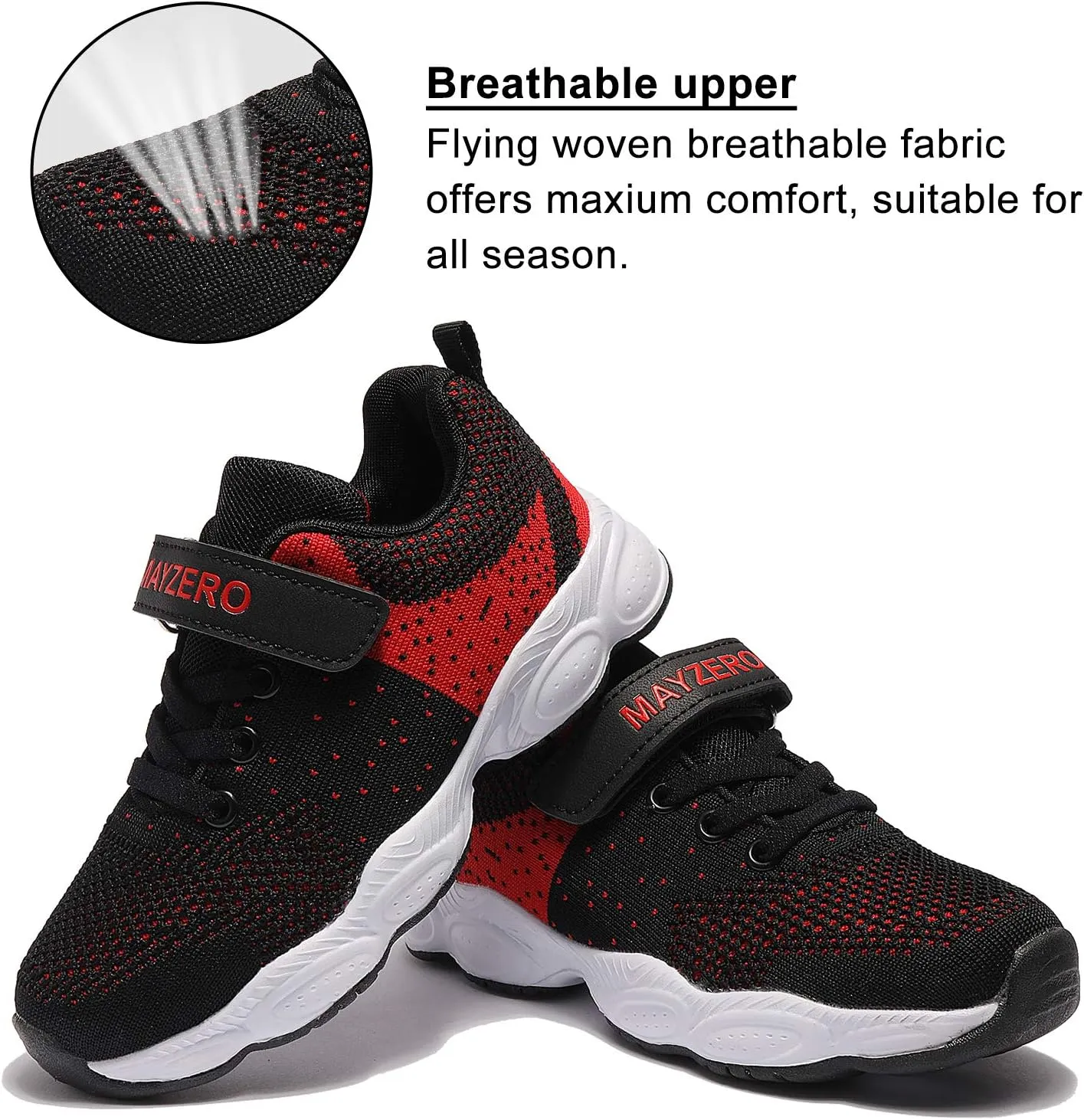 MAYZERO Kids Tennis Shoes Breathable Running Shoes Walking Shoes Fashion Sneakers for Boys and Girls