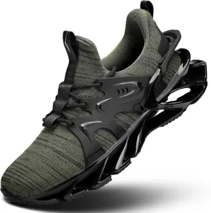 Men's Fashion Sneakers Breathable Mesh Running Shoes Blade Non Slip Casual Athletic Walking Shoes