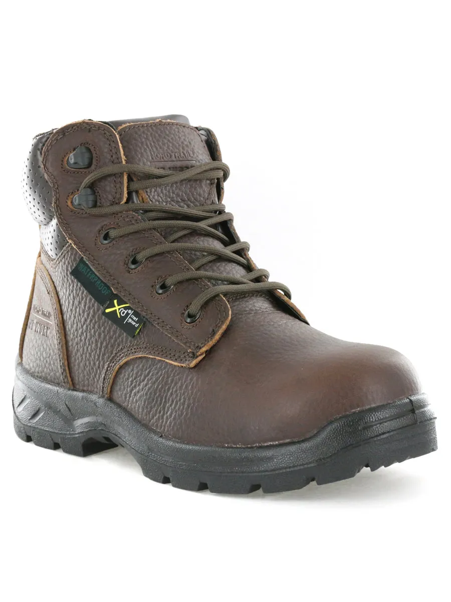 NT Work Men's Big Don MG Dark Brown Leather Composite Toe Xrd® Internal Met-Guard Waterproof Work Boot