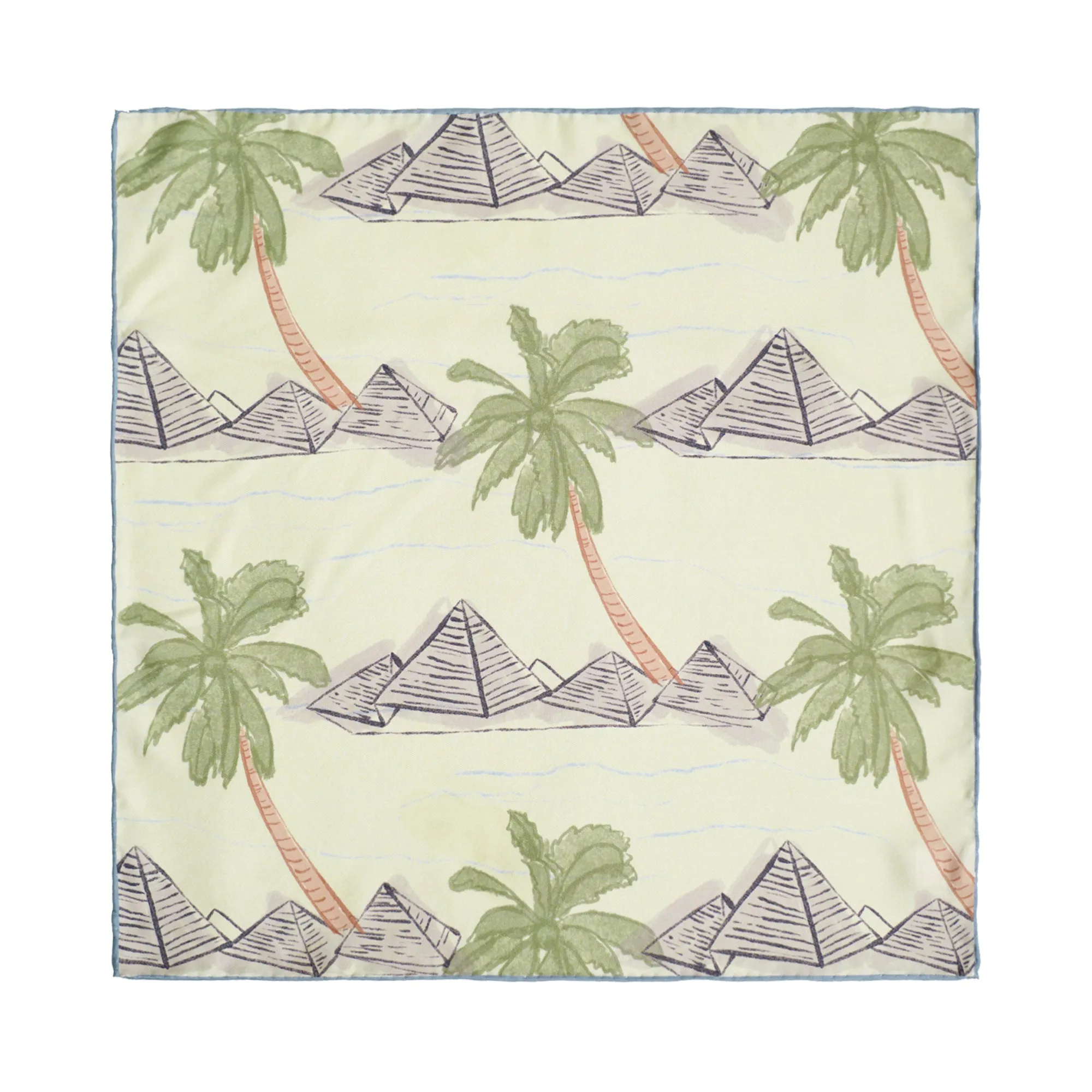 "Little Dix Bay" Silk Pocket Square