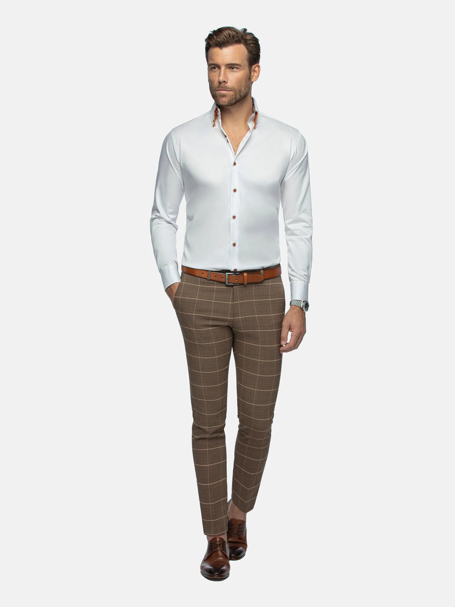 Romney Solid White Long Sleeve Shirt