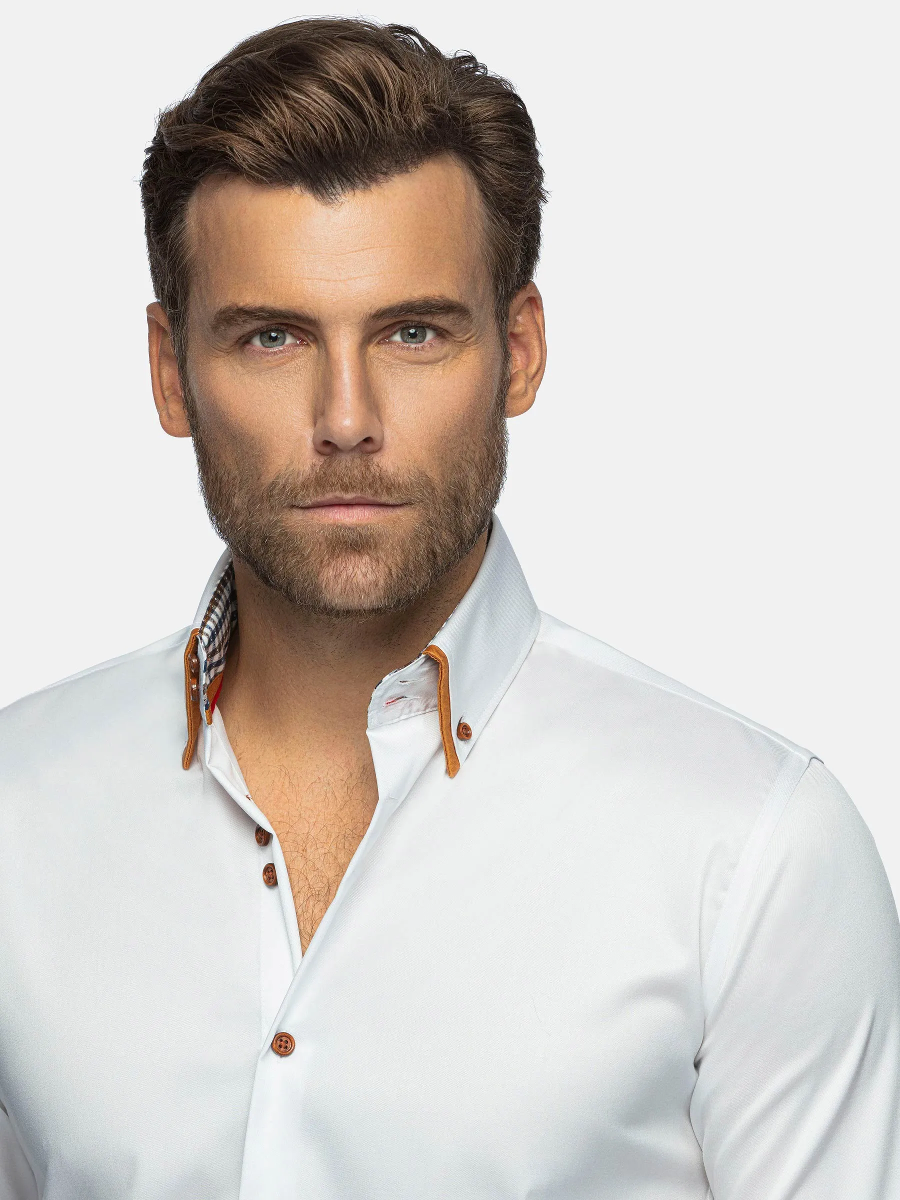 Romney Solid White Long Sleeve Shirt