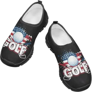 Slip On Sneakers Boys Sport Themed Kids Athletic Tennis Shoes
