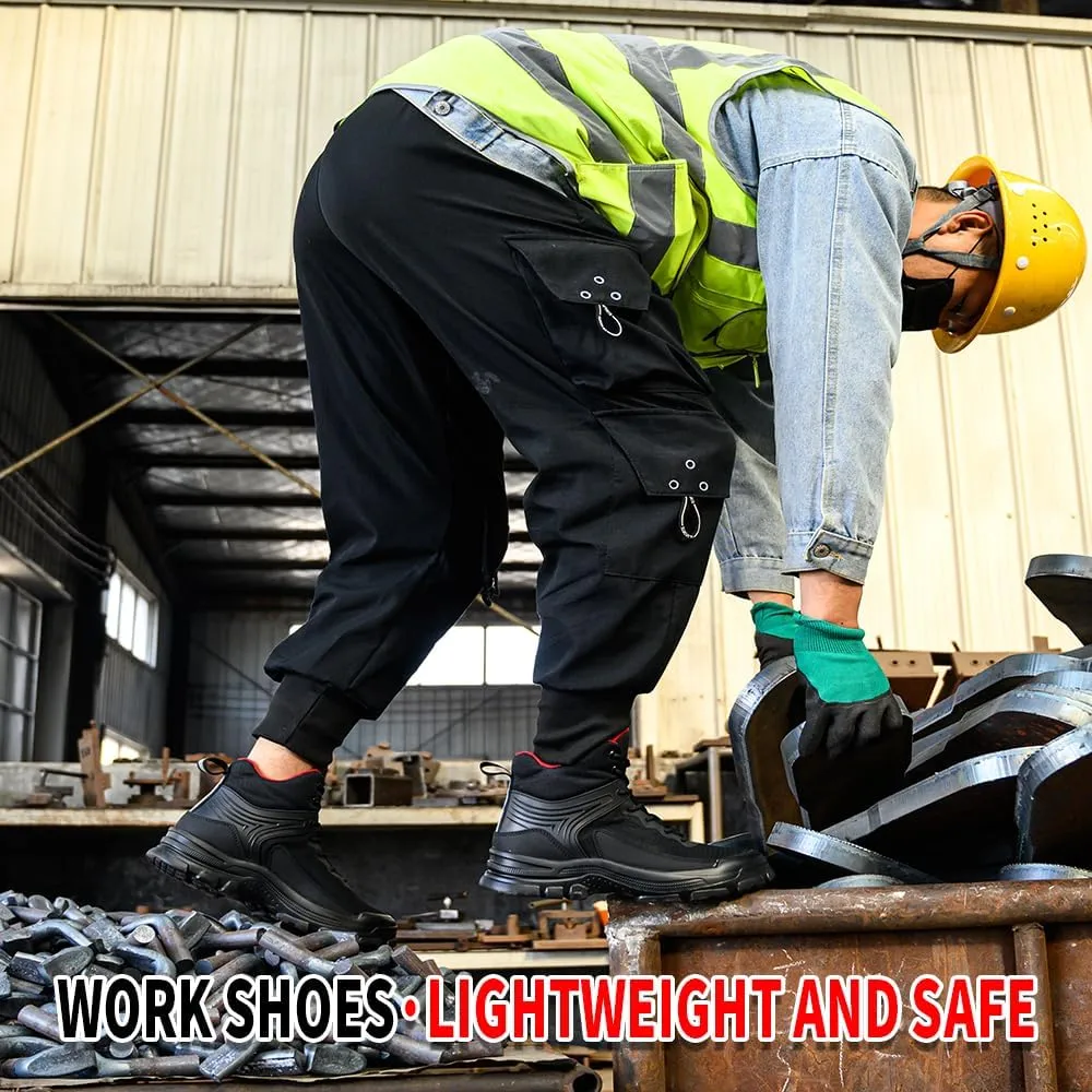 Steel Toe Boots For Men Work Puncture Proof Non Slip Safety Boot Industrial Construction Outdoor Hiking Military Tactical Shoes