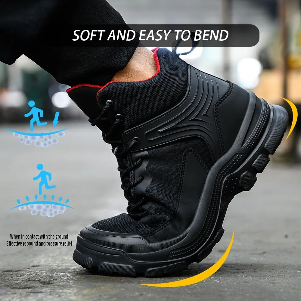Steel Toe Boots For Men Work Puncture Proof Non Slip Safety Boot Industrial Construction Outdoor Hiking Military Tactical Shoes