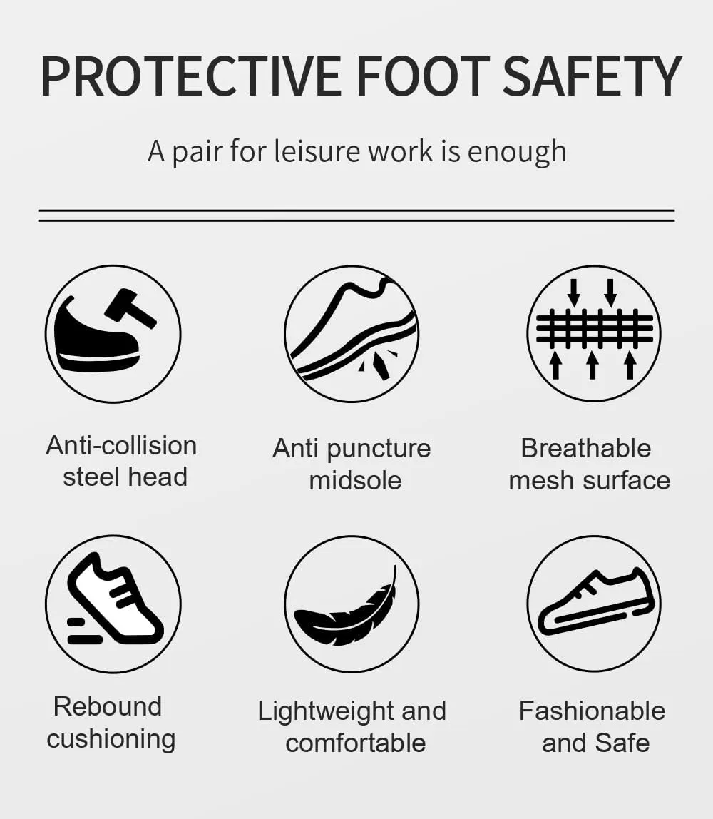 Steel Toe Boots For Men Work Puncture Proof Non Slip Safety Boot Industrial Construction Outdoor Hiking Military Tactical Shoes