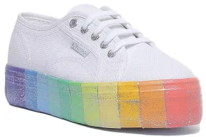 Superga 2790 Multicolr In White Rainbow