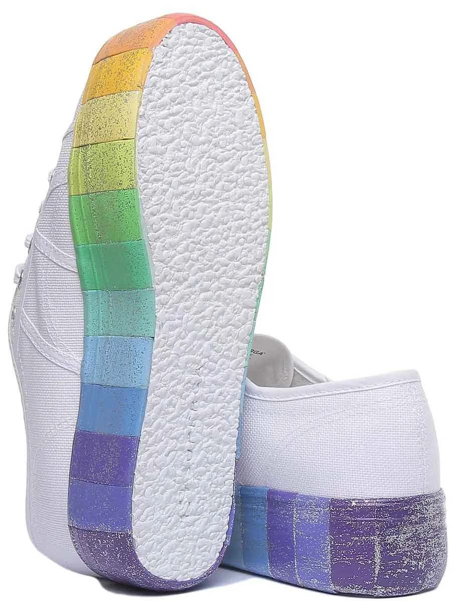 Superga 2790 Multicolr In White Rainbow