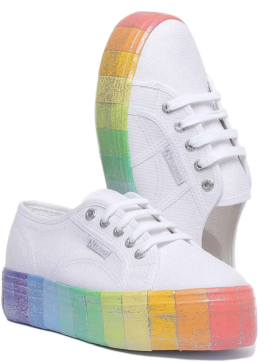 Superga 2790 Multicolr In White Rainbow