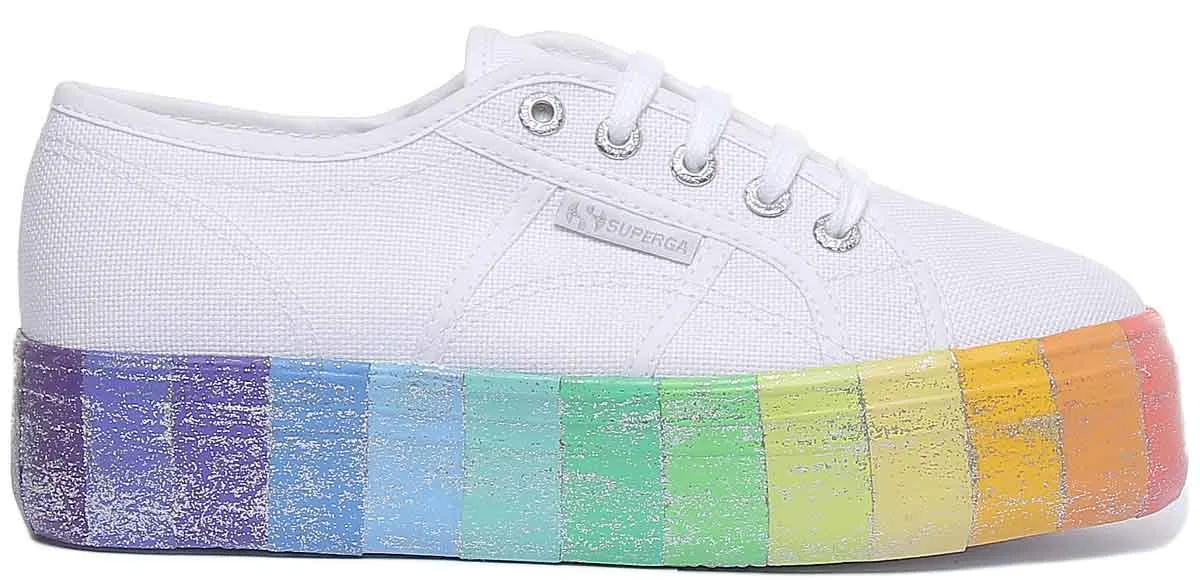 Superga 2790 Multicolr In White Rainbow