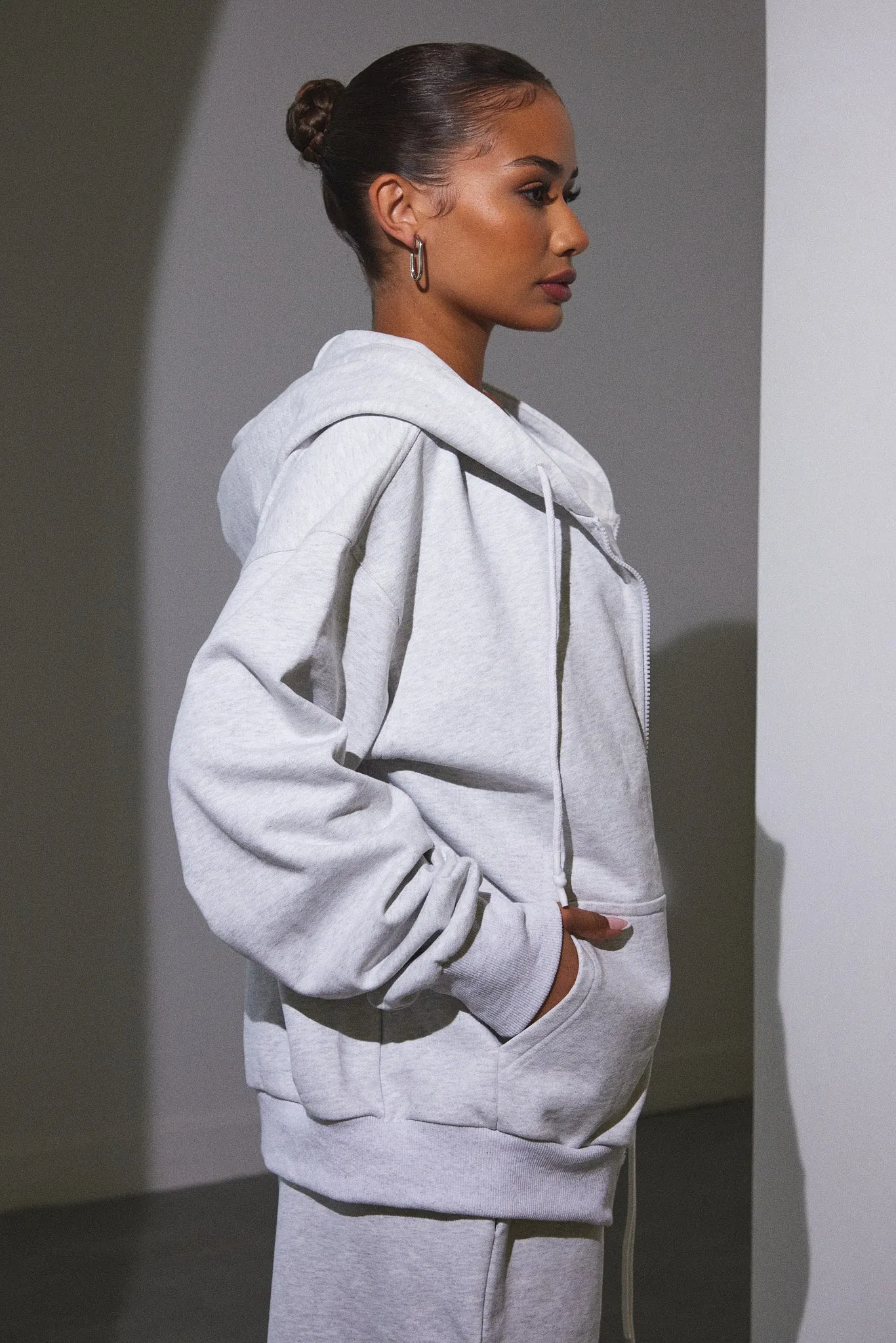 THE BASIC JERSEY JACKET - Grey