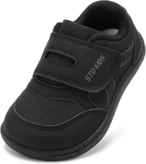 Toddler Wide Toe Box Barefoot Shoes Boys Girls Sneakers Kids Tennis Shoes Preschool Non Slip Lightweight Comfortable First Walking Shoes Running Outdoor Activities