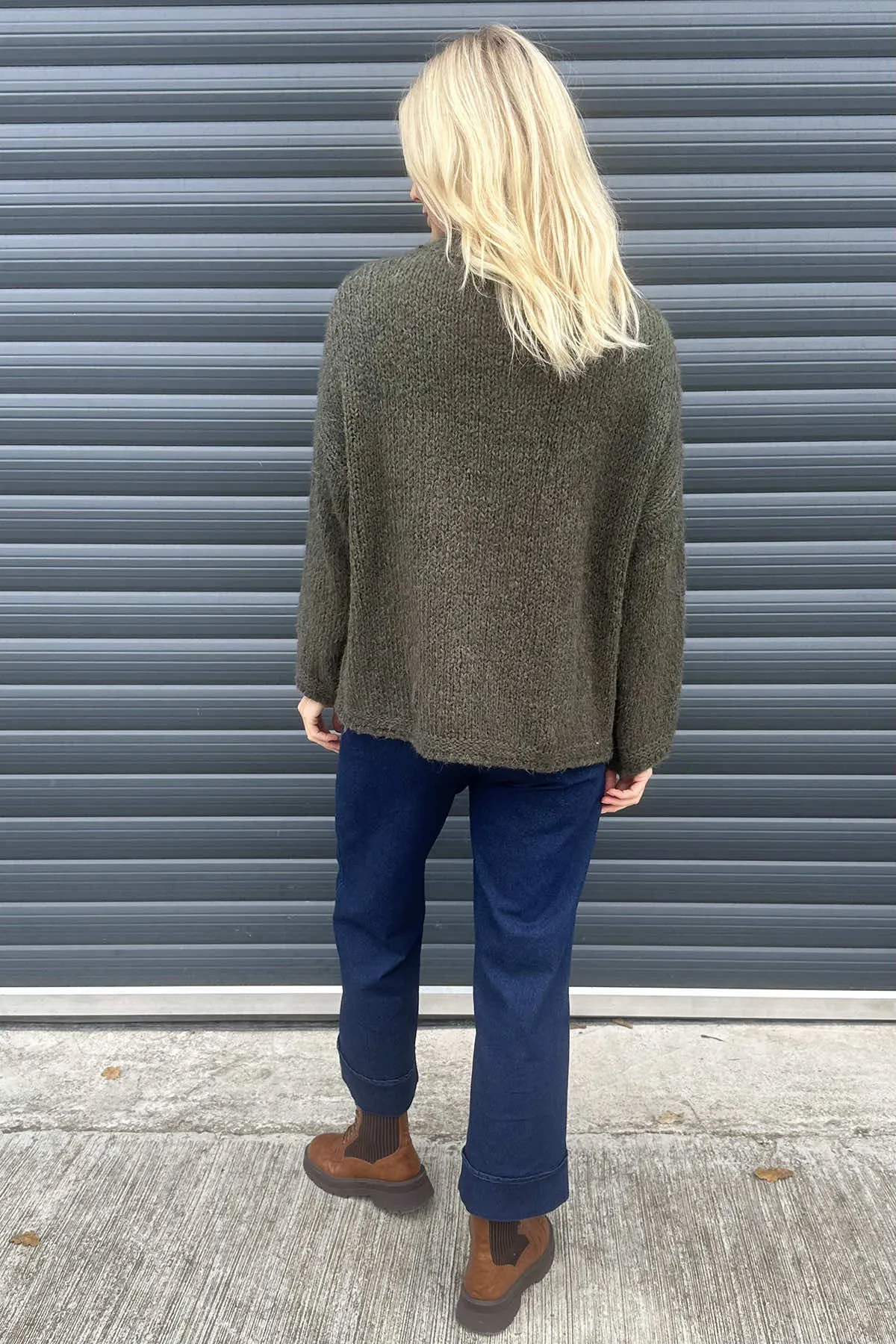 Viso Abstract Jumper Khaki
